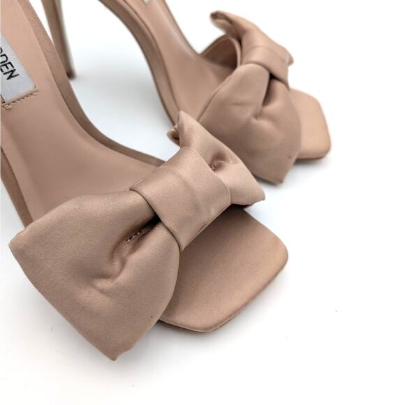 Steve Madden Trusty Ankle Strap Heel Sandal Women's Blush Satin Size US5.5M EU36 - Picture 9 of 13